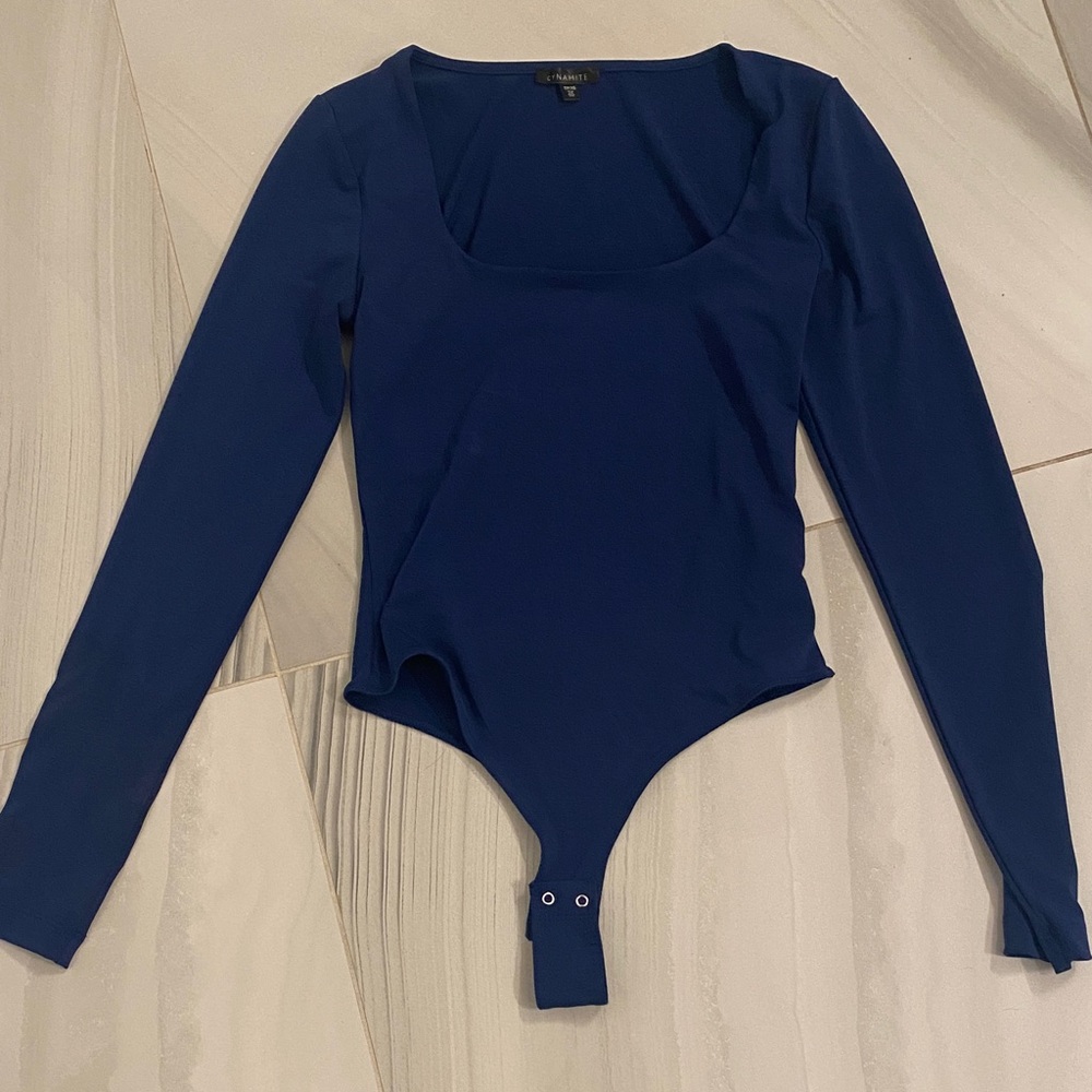 Dynamite Royal Blue Long Sleeve Bodysuit